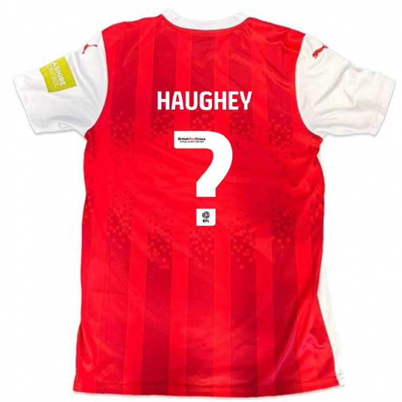 Danxen Hombre Camiseta Conor Haughey #0 Rojo Blanco 1ª Equipación 2024/25 La Camisa