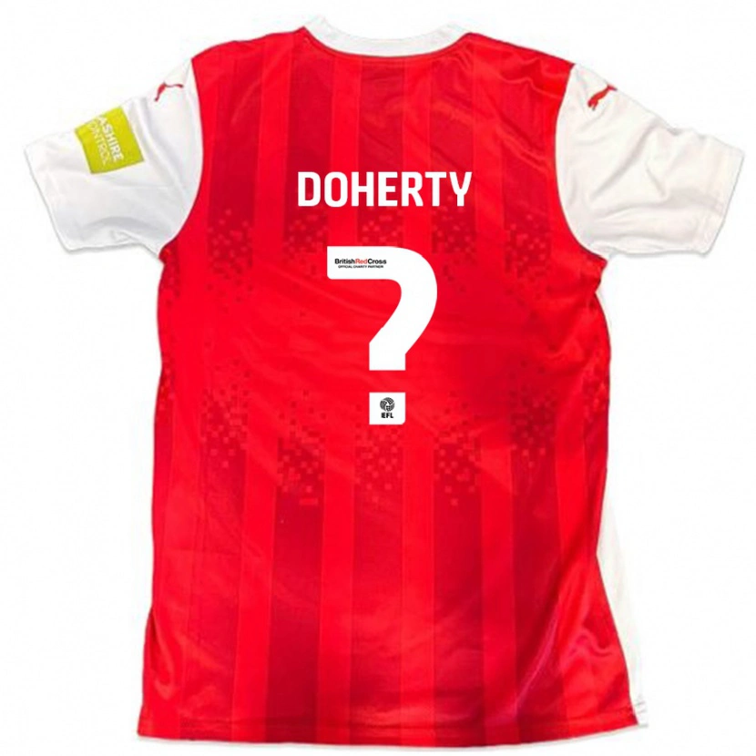 Danxen Hombre Camiseta Jack Doherty #0 Rojo Blanco 1ª Equipación 2024/25 La Camisa