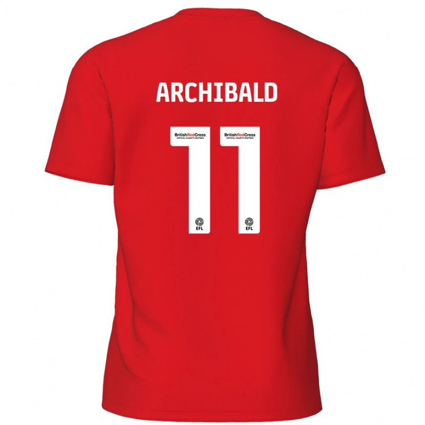 Danxen Hombre Camiseta Theo Archibald #11 Rojo 1ª Equipación 2024/25 La Camisa