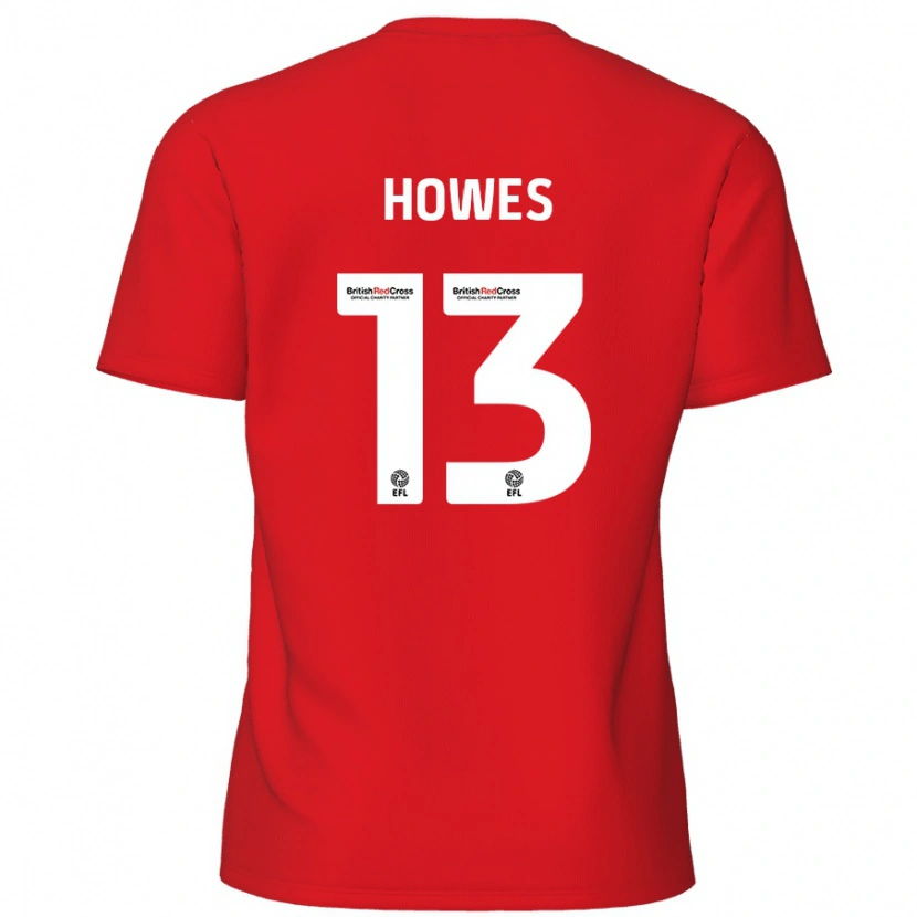 Danxen Hombre Camiseta Sam Howes #13 Rojo 1ª Equipación 2024/25 La Camisa