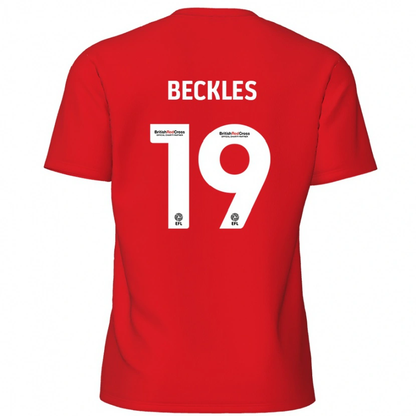 Danxen Hombre Camiseta Omar Beckles #19 Rojo 1ª Equipación 2024/25 La Camisa