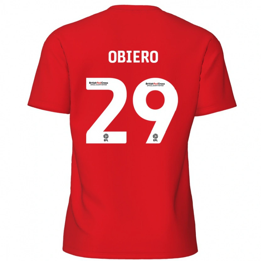 Danxen Hombre Camiseta Zech Obiero #29 Rojo 1ª Equipación 2024/25 La Camisa