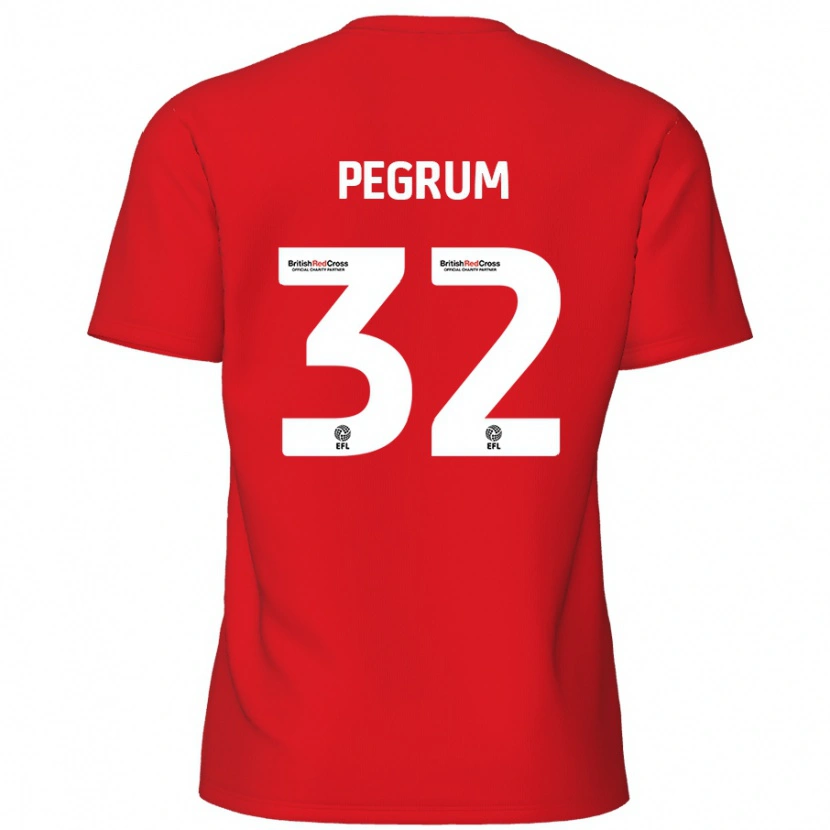 Danxen Hombre Camiseta Charlie Pegrum #32 Rojo 1ª Equipación 2024/25 La Camisa