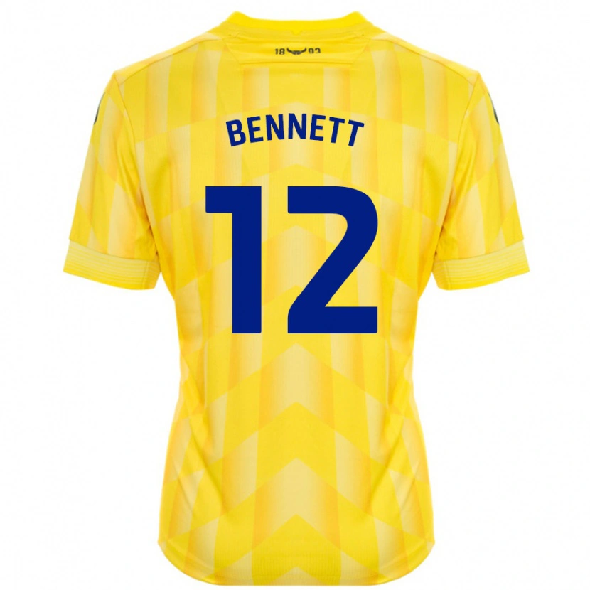 Danxen Hombre Camiseta Joe Bennett #12 Amarillo 1ª Equipación 2024/25 La Camisa