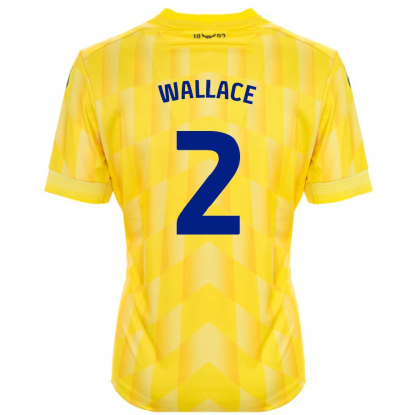 Danxen Hombre Camiseta Emily Wallace #2 Amarillo 1ª Equipación 2024/25 La Camisa