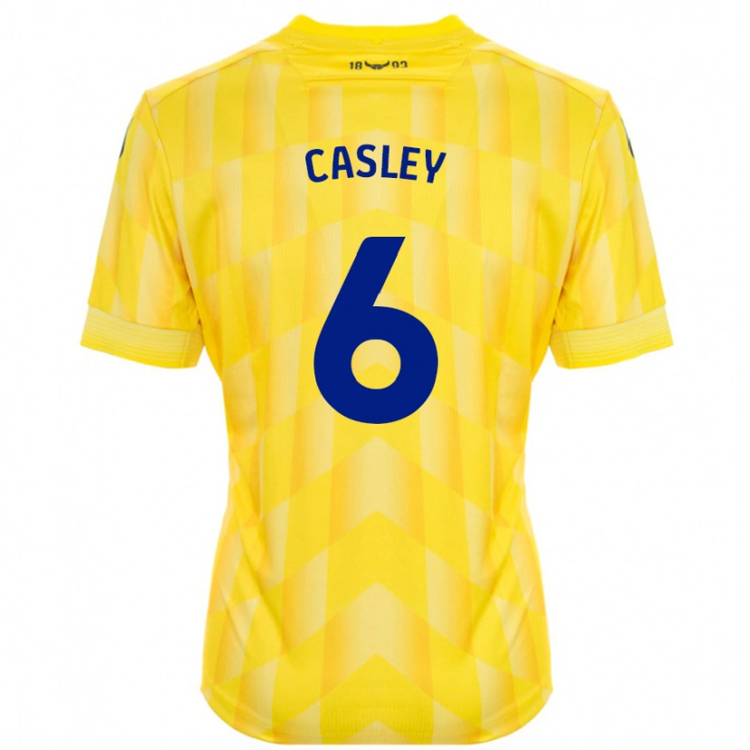 Danxen Hombre Camiseta Riva Casley #6 Amarillo 1ª Equipación 2024/25 La Camisa