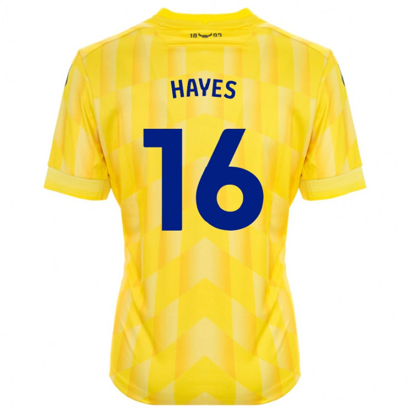 Danxen Hombre Camiseta Georgia Hayes #16 Amarillo 1ª Equipación 2024/25 La Camisa