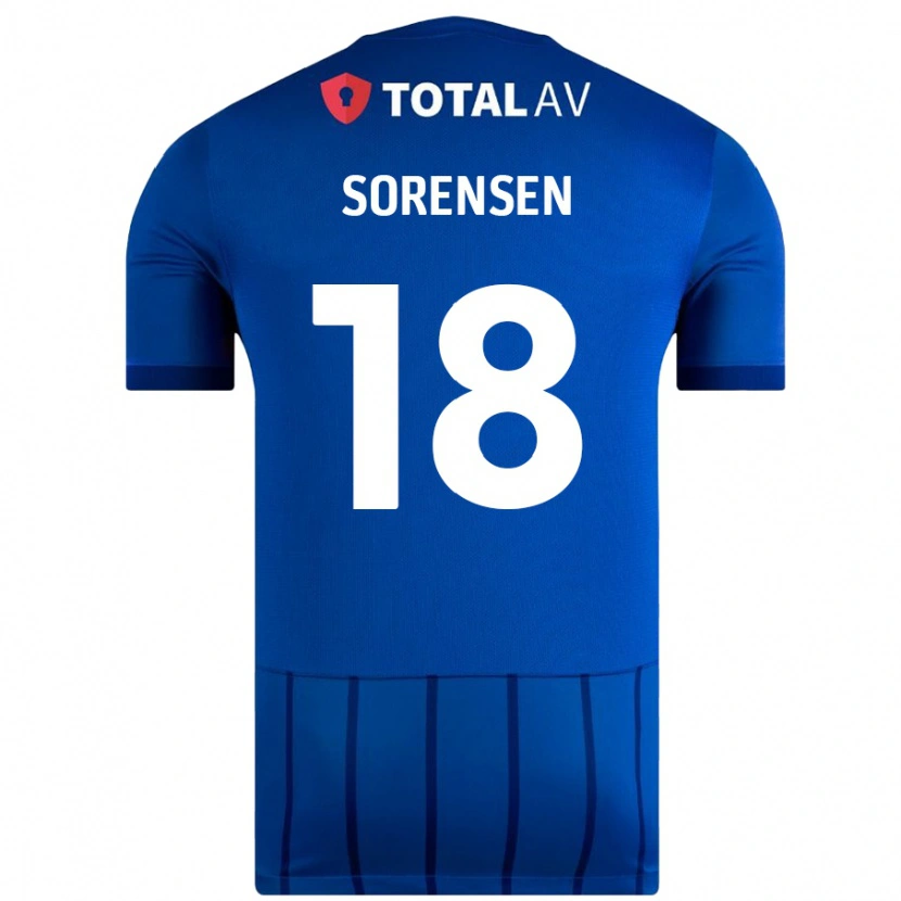 Danxen Hombre Camiseta Elias Sørensen #18 Azul 1ª Equipación 2024/25 La Camisa