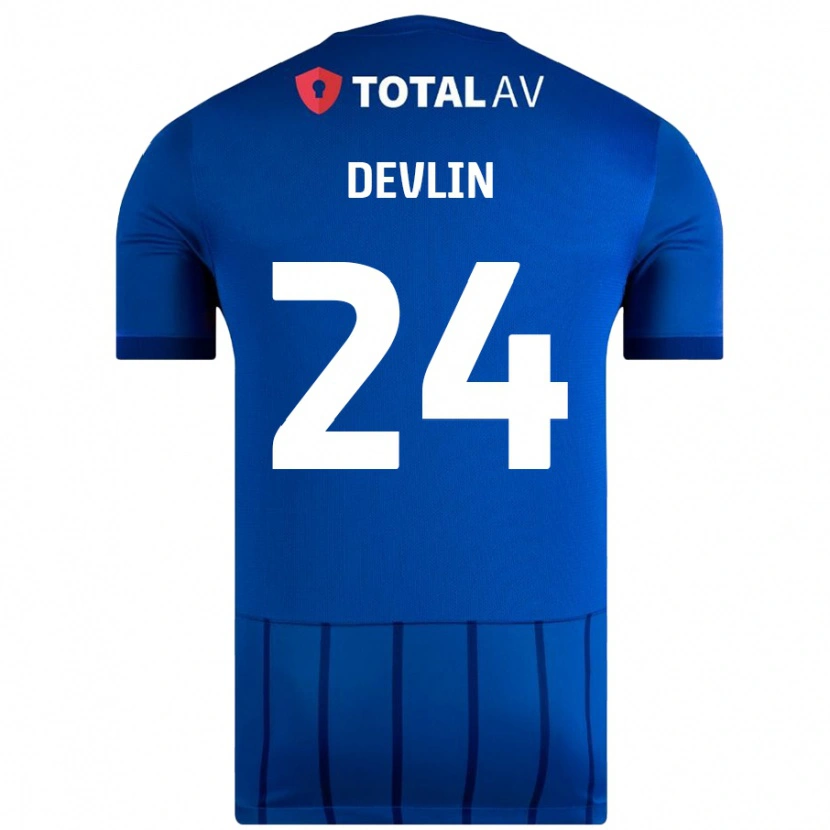 Danxen Hombre Camiseta Terry Devlin #24 Azul 1ª Equipación 2024/25 La Camisa