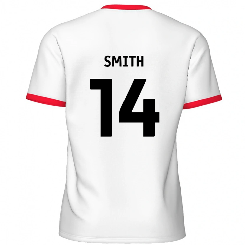 Danxen Hombre Camiseta Kane Smith #14 Blanco Rojo 1ª Equipación 2024/25 La Camisa