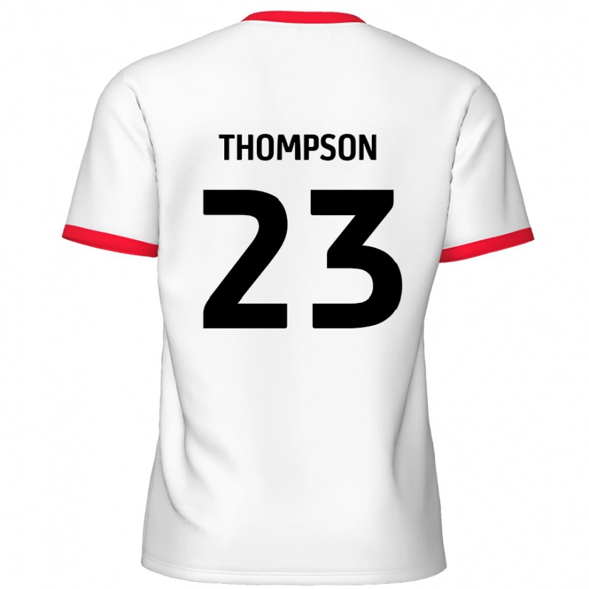 Danxen Hombre Camiseta Louis Thompson #23 Blanco Rojo 1ª Equipación 2024/25 La Camisa