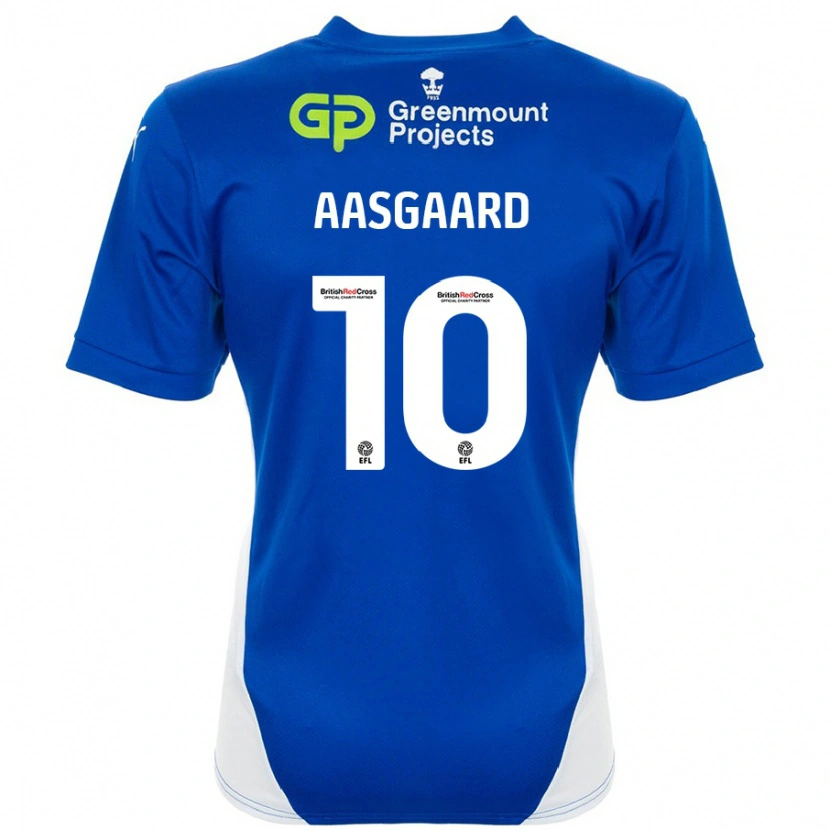 Danxen Hombre Camiseta Thelo Aasgaard #10 Azul Blanco 1ª Equipación 2024/25 La Camisa