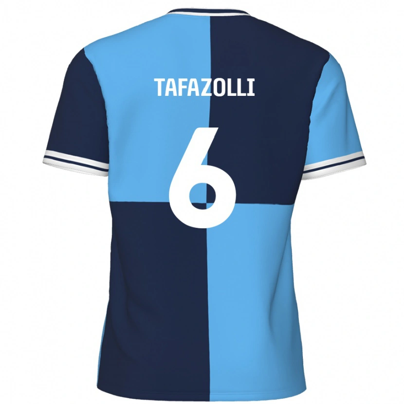 Danxen Hombre Camiseta Ryan Tafazolli #6 Azul Cielo Azul Oscuro 1ª Equipación 2024/25 La Camisa