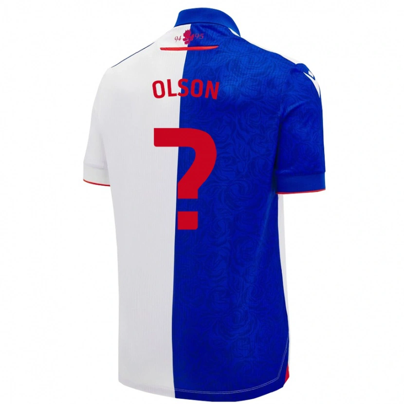 Danxen Hombre Camiseta Charlie Olson #0 Azul Cielo Blanco 1ª Equipación 2024/25 La Camisa