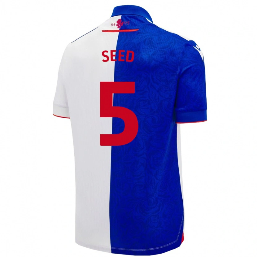 Danxen Hombre Camiseta Helen Seed #5 Azul Cielo Blanco 1ª Equipación 2024/25 La Camisa