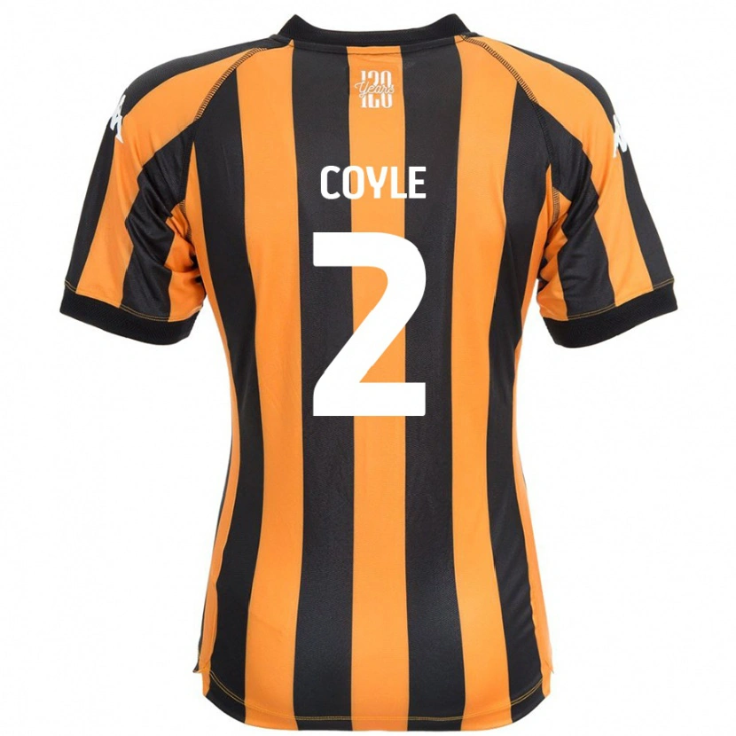 Danxen Hombre Camiseta Lewie Coyle #2 Negro Ámbar 1ª Equipación 2024/25 La Camisa