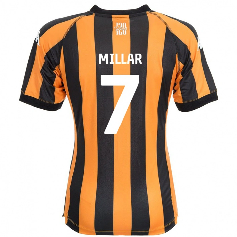 Danxen Hombre Camiseta Liam Millar #7 Negro Ámbar 1ª Equipación 2024/25 La Camisa