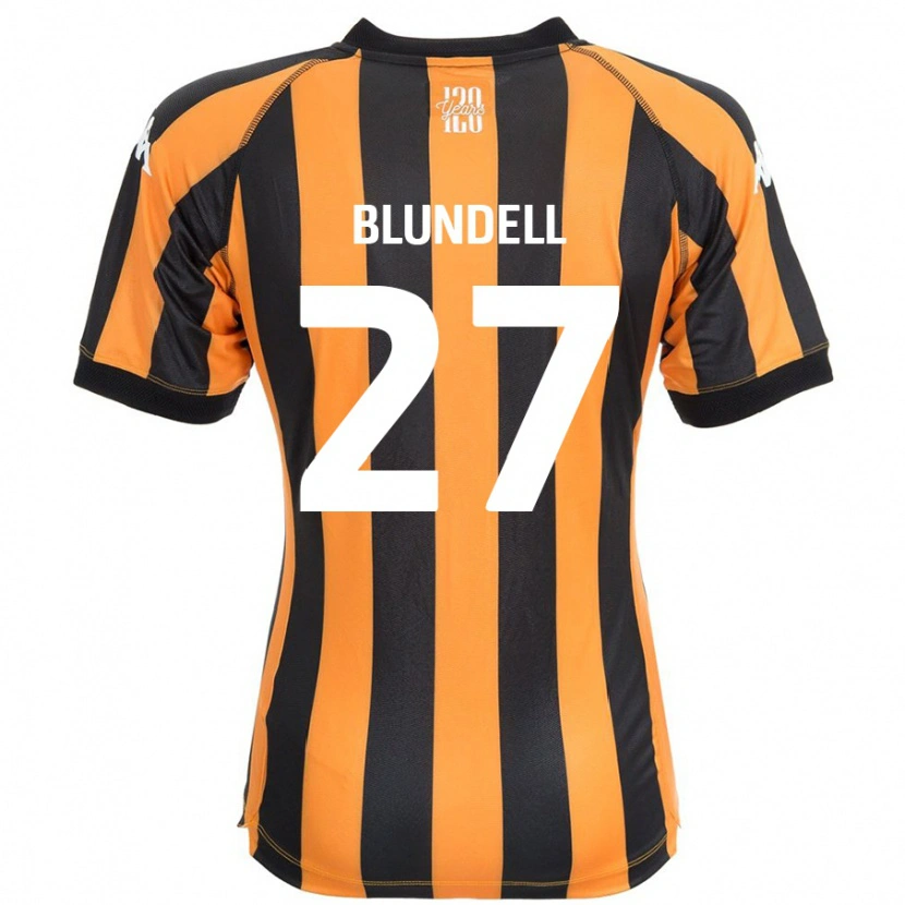 Danxen Hombre Camiseta Maddie Blundell #27 Negro Ámbar 1ª Equipación 2024/25 La Camisa