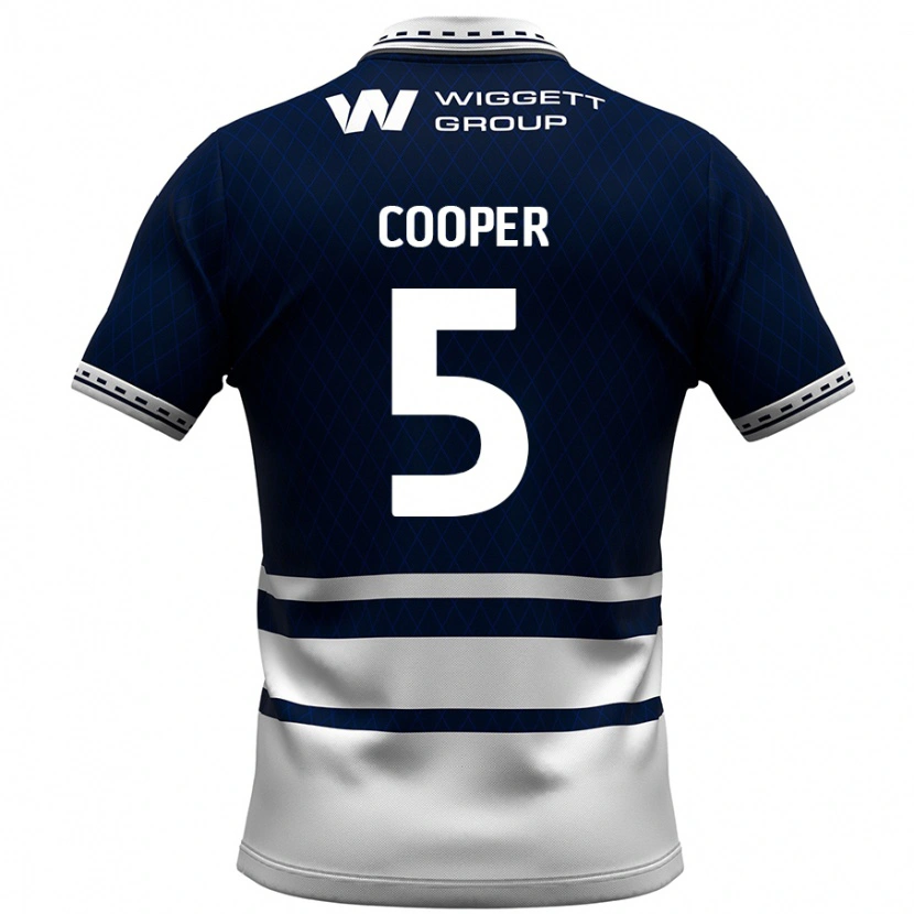 Danxen Hombre Camiseta Jake Cooper #5 Azul Marino Blanco 1ª Equipación 2024/25 La Camisa