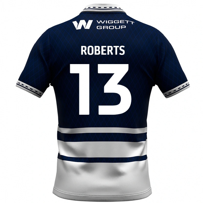 Danxen Hombre Camiseta Liam Roberts #13 Azul Marino Blanco 1ª Equipación 2024/25 La Camisa