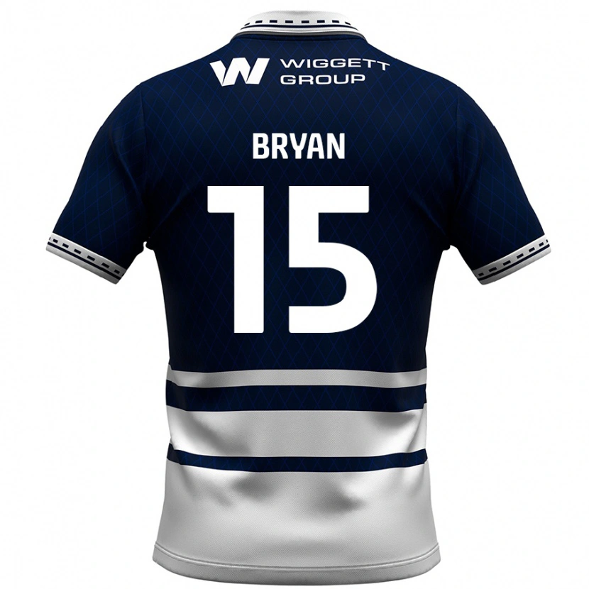 Danxen Hombre Camiseta Joe Bryan #15 Azul Marino Blanco 1ª Equipación 2024/25 La Camisa