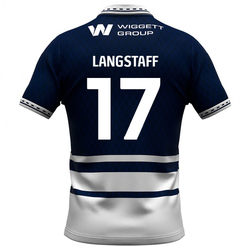 Danxen Hombre Camiseta Macaulay Langstaff #17 Azul Marino Blanco 1ª Equipación 2024/25 La Camisa