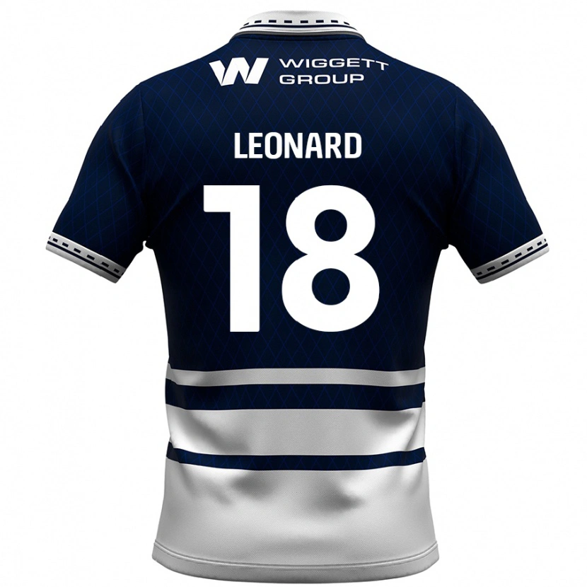 Danxen Hombre Camiseta Ryan Leonard #18 Azul Marino Blanco 1ª Equipación 2024/25 La Camisa