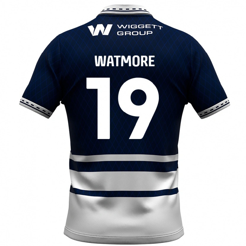 Danxen Hombre Camiseta Duncan Watmore #19 Azul Marino Blanco 1ª Equipación 2024/25 La Camisa