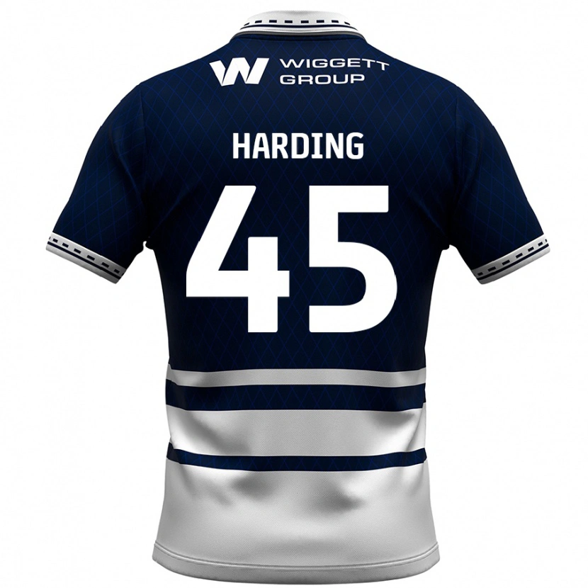 Danxen Hombre Camiseta Wes Harding #45 Azul Marino Blanco 1ª Equipación 2024/25 La Camisa