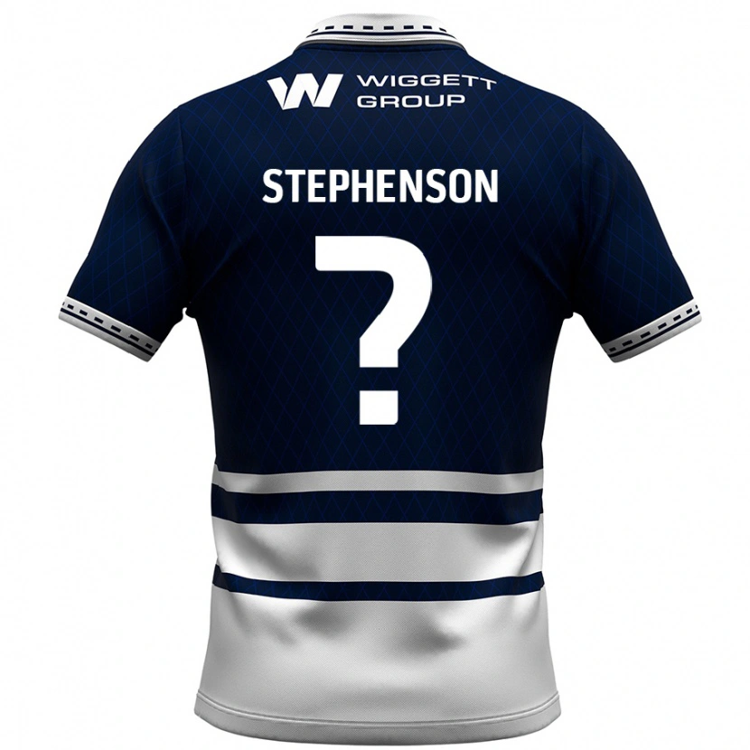 Danxen Hombre Camiseta Joshua Stephenson #0 Azul Marino Blanco 1ª Equipación 2024/25 La Camisa