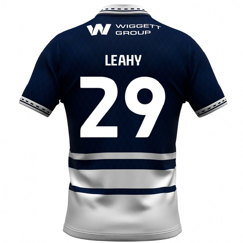 Danxen Hombre Camiseta Tom Leahy #29 Azul Marino Blanco 1ª Equipación 2024/25 La Camisa