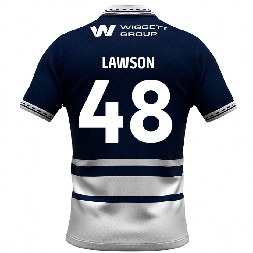 Danxen Hombre Camiseta Sha'mar Lawson #48 Azul Marino Blanco 1ª Equipación 2024/25 La Camisa