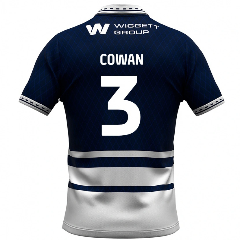 Danxen Hombre Camiseta Leanne Cowan #3 Azul Marino Blanco 1ª Equipación 2024/25 La Camisa