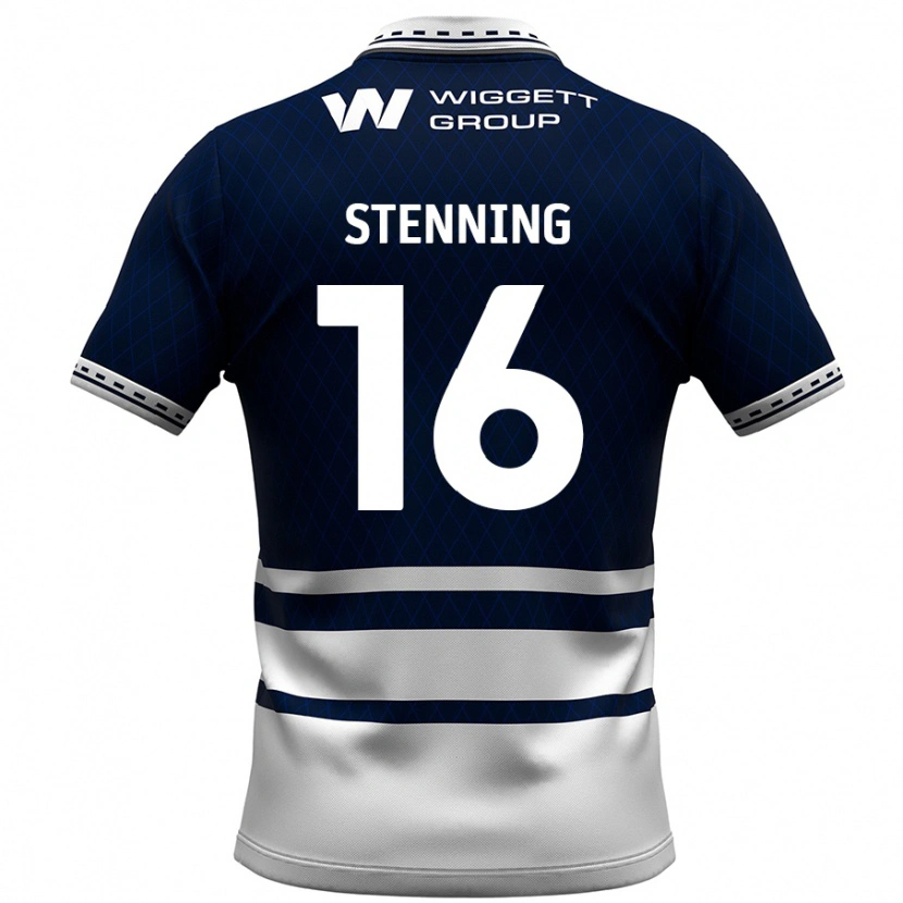 Danxen Hombre Camiseta Ellie Stenning #16 Azul Marino Blanco 1ª Equipación 2024/25 La Camisa