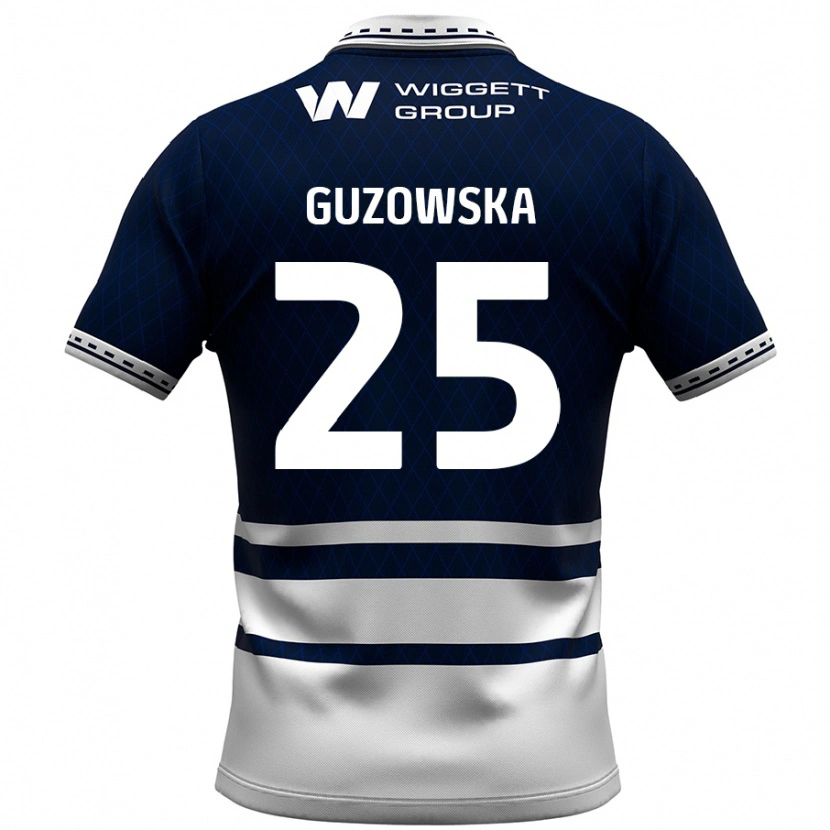 Danxen Hombre Camiseta Sara Guzowska #25 Azul Marino Blanco 1ª Equipación 2024/25 La Camisa