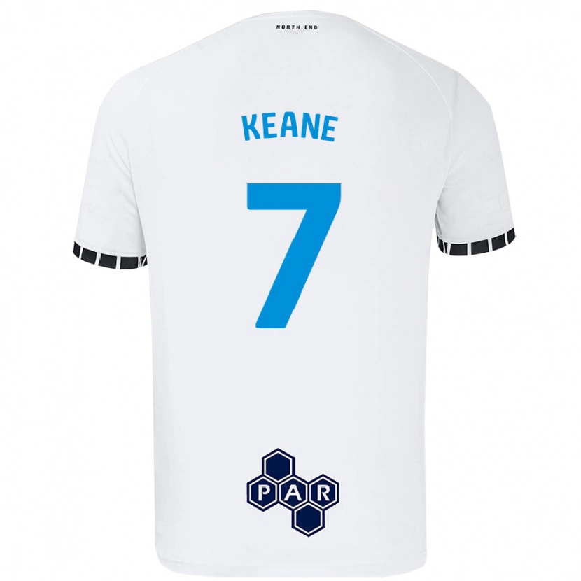 Danxen Hombre Camiseta Will Keane #7 Blanco 1ª Equipación 2024/25 La Camisa