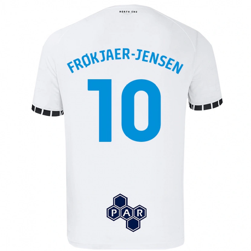 Danxen Hombre Camiseta Mads Frøkjaer-Jensen #10 Blanco 1ª Equipación 2024/25 La Camisa