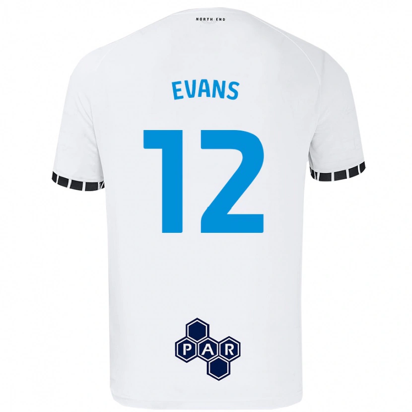 Danxen Hombre Camiseta Ched Evans #12 Blanco 1ª Equipación 2024/25 La Camisa