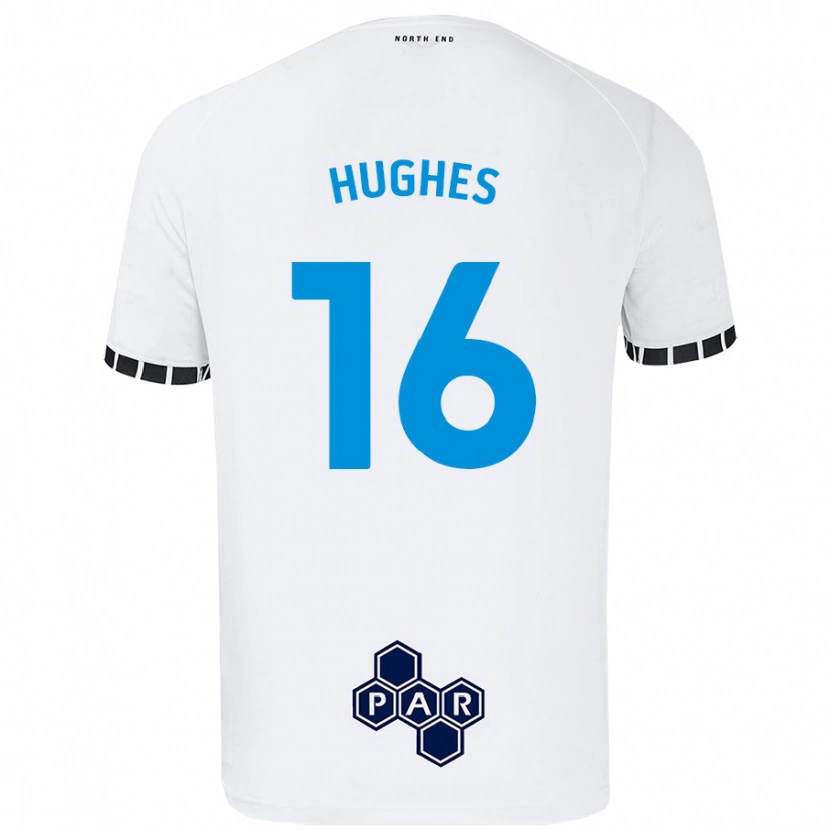 Danxen Hombre Camiseta Andrew Hughes #16 Blanco 1ª Equipación 2024/25 La Camisa