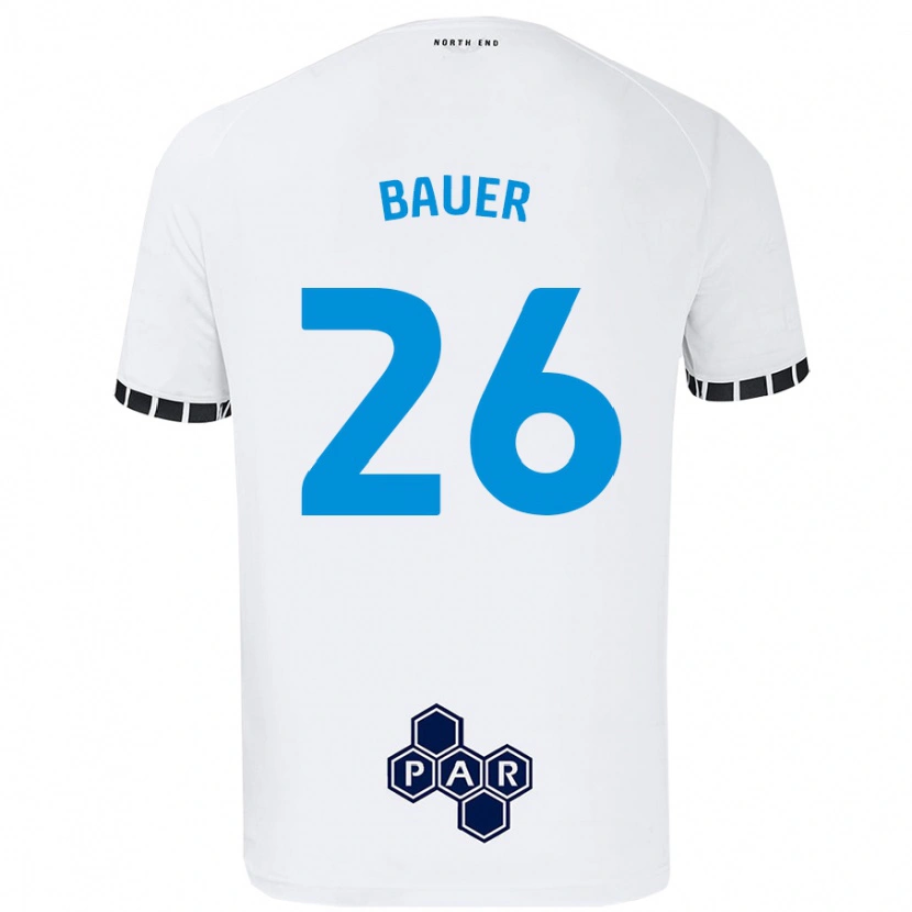 Danxen Hombre Camiseta Patrick Bauer #26 Blanco 1ª Equipación 2024/25 La Camisa