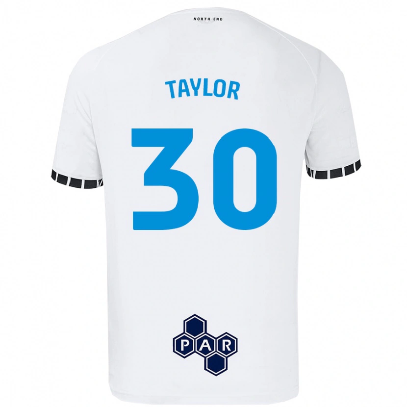 Danxen Hombre Camiseta Kian Taylor #30 Blanco 1ª Equipación 2024/25 La Camisa