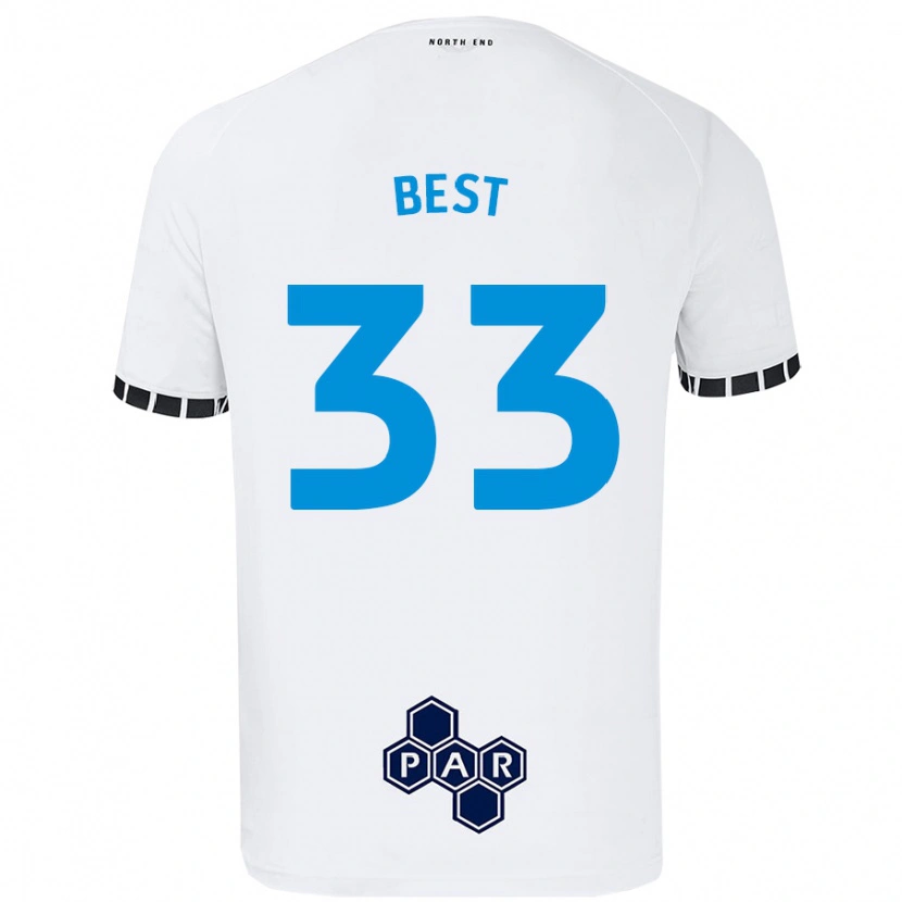 Danxen Hombre Camiseta Kian Best #33 Blanco 1ª Equipación 2024/25 La Camisa