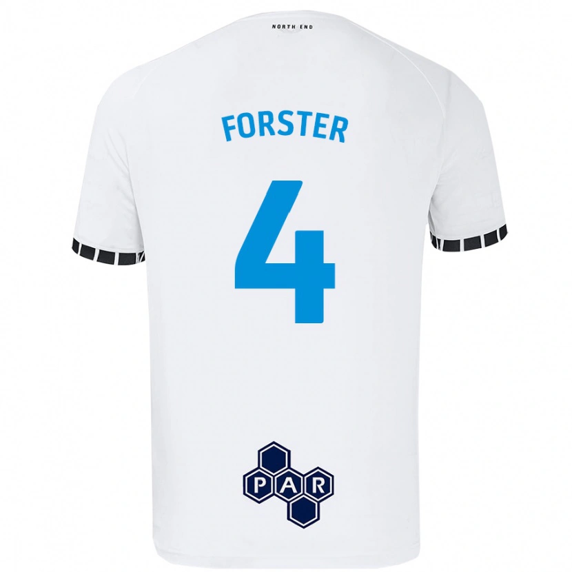 Danxen Hombre Camiseta Hannah Forster #4 Blanco 1ª Equipación 2024/25 La Camisa