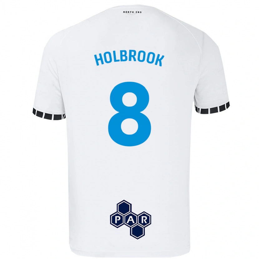 Danxen Hombre Camiseta Jess Holbrook #8 Blanco 1ª Equipación 2024/25 La Camisa