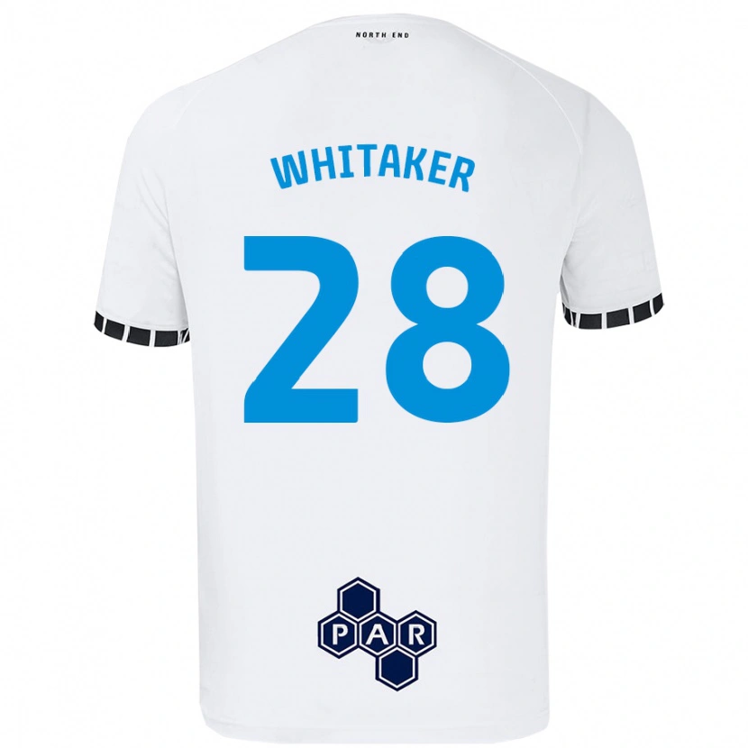 Danxen Hombre Camiseta Eve Whitaker #28 Blanco 1ª Equipación 2024/25 La Camisa