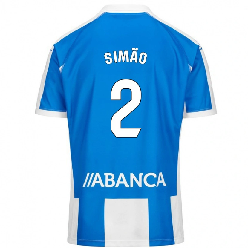 Danxen Hombre Camiseta Iano Simão #2 Azul Blanco 1ª Equipación 2024/25 La Camisa