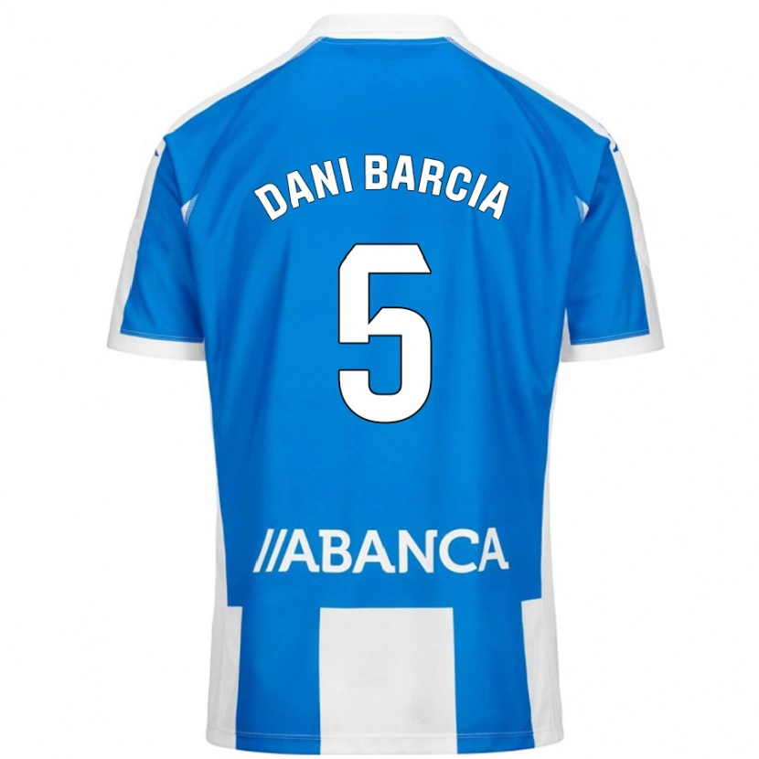 Danxen Hombre Camiseta Dani Barcia #5 Azul Blanco 1ª Equipación 2024/25 La Camisa