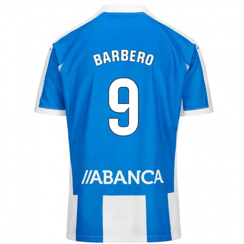 Danxen Hombre Camiseta Iván Barbero #9 Azul Blanco 1ª Equipación 2024/25 La Camisa