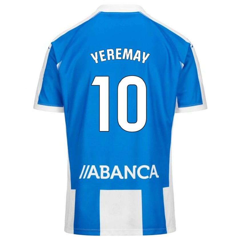 Danxen Hombre Camiseta Yeremay Hernández #10 Azul Blanco 1ª Equipación 2024/25 La Camisa