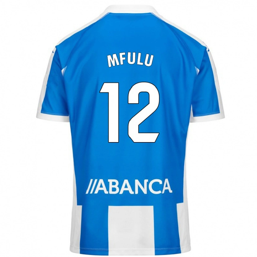 Danxen Hombre Camiseta Nuke Mfulu #12 Azul Blanco 1ª Equipación 2024/25 La Camisa